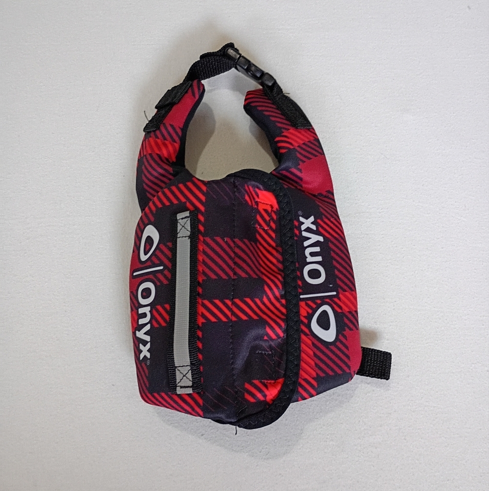 Onyx Red And Black Plaid Neoprene Pet Dog Life Jacket Size XSm Rapid Dry